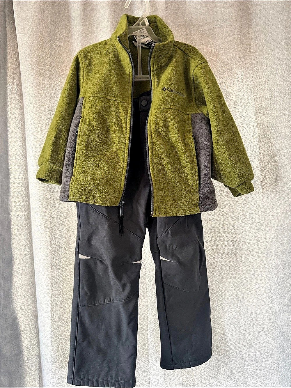 Columbia Boy Size 4/5 Green & Grey Pants Winter Set
